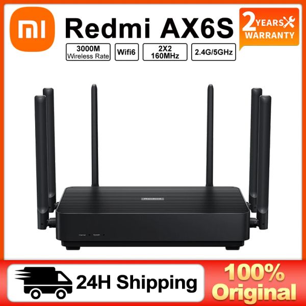 Routeurs Xiaomi Redmi Ax6s Wiless WiFi Router Mesh WiFi6 2.4g 5GHz 3200Mbps 256 Mo d'amplificateur de signal OFDMA Fonction