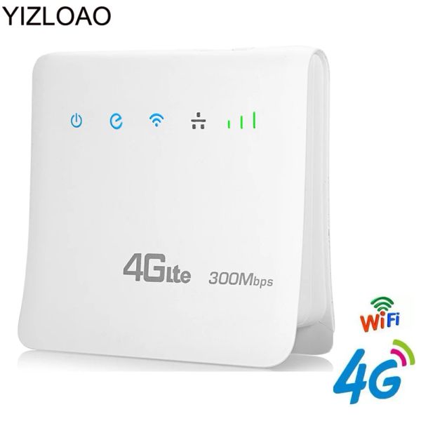 Routeurs yizloao 4g LTE CPE WiFi Router FDD TDD Broadband 300 Mbps Modem sans fil du routeur mobile avec emplacement pour carte SIM RJ45 LAN PORT PORT