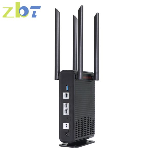 Routeurs Router WiFi6 ZBT 1800 Mbps USB3.0 Firmware OpenWrt DDR3 256MB FLASH 16MB 3 * Gigabit Lan Wan 802.11ax WiFi 6 Point d'accès hotspot