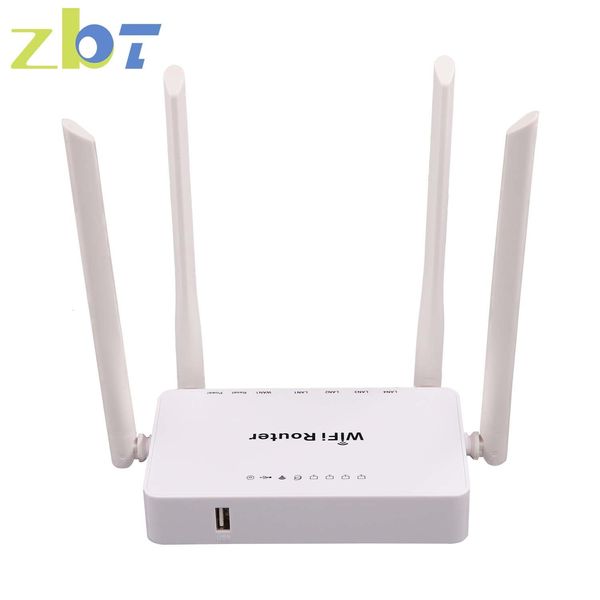 Enrutadores ZBT enrutador WiFi inalámbrico para módem USB 4G con 4 antenas externas 300Mbps 4 LAN USB2 0 Omni II punto de acceso WE1626 230403