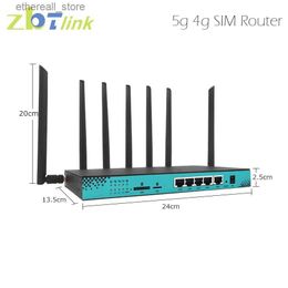 Routers Zbtlink 4G 5G draadloze router OpenWRT 2,4 GHz 5,8 HZ 4 * Gagabit LAN 16 MB 256 MB simkaart 1200 m WiFi-toegangspunt Wi-Fi 802.11AC Q231114