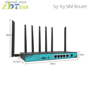 Routers Zbtlink 4G 5G draadloze router OpenWRT 2,4 GHz 5,8 HZ 4 * Gagabit LAN 16 MB 256 MB simkaart 1200 m WiFi-toegangspunt Wi-Fi 802.11AC Q231114