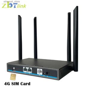 Routeurs Zbtlink haute vitesse 4G WiFi routeur carte SIM à l'intérieur du Modem 300Mbps 2 * LAN Openwrt antenne Internet pour la maison sans fil Lte Roteador Q231114