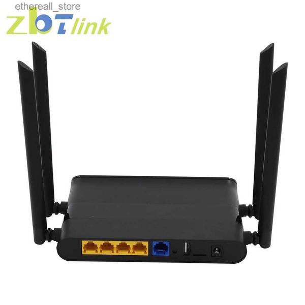 Routeurs Zbtlink Home double bande 1200Mbps routeur Wifi sans fil 5Ghz Openwrt 800MHz Gigabit LAN haut Gain 4 * 5dbi antenne prise en charge 64 utilisateur Q231114