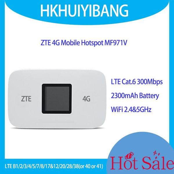 Routers ZTE MF971V MF971RS 4G+ Mobile Wifi Hotspot LTE Cat6 300Mbps 2300MAH Banda dual Módem de inicio 4G Pocket Router