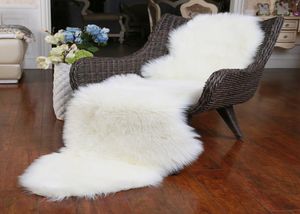 Rownfur Tapis de mouton artificiel doux pour le salon pour enfants chaise de chambre à coucher couvercle moelleux Hoiley antislip fausse tapis de plancher de sol T2657477