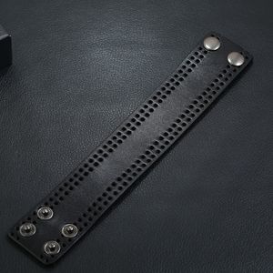 Rows Coue-bracelet en cuir à trous creux bracelet réglable bracelet