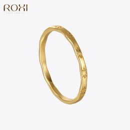 ROXI 100% 925 anillo de plata esterlina para mujer chica fiesta boda anillos delicado sol Signet mujer dedo anillo pareja amante joyería