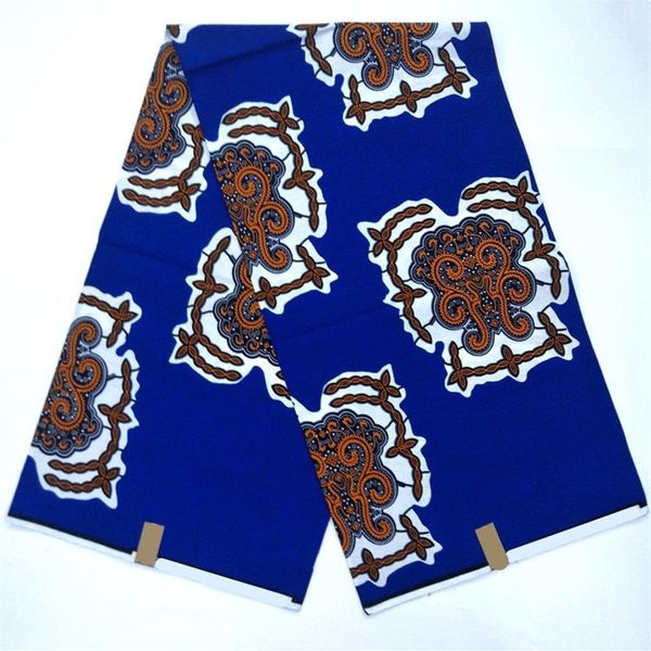 tessuto africano ankara blu royal nuovo arrivo tessuto africano con stampa a cera 2019 esclusivo tessuto africano 100% cotone per il vestito SP064303F