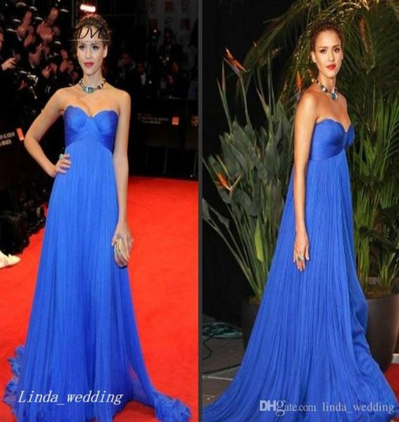 Bleu royal Jessica Alba robe de soirée élégante enceinte longue formelle occasion spéciale robe de bal robe de soirée grande taille robes de fe1944800