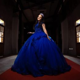 Königsblau Quinceanera Kleider Vestido De 15 Anos De Debütantin Cinderella Ballkleider Geburtstag Prom Kleider Für Süße 16 Mädchen