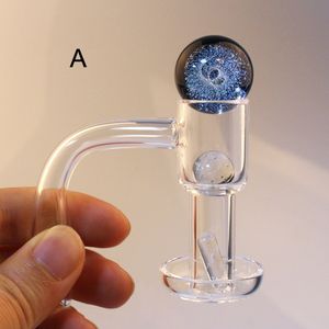 Royal Glass Quartz Banger Set Flat Top Terp Slurper Fumer Avec Pilule / Marbre Ruby Perles 90 Clous Pour Bongs