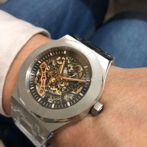 Royal – montre mécanique automatique pour hommes, cadran creux complet, en acier inoxydable, montres-bracelets pour hommes