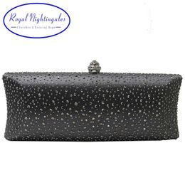 Royal Nightingales Vrouwen Party Metal Crystal Koppelingen Avondtassen Crossbody Handtas Polsbandjes Hard Case Clutch voor Gift 240106