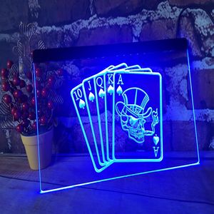 Royal Poker Beer Bar Pub Led Neon Light Sign Home Decor Crafts2670