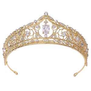Koninklijke koningin zirkoon bruids hoofd sieraden bruiloft kroon partij verjaardag tiara's prinses hoofdtooi haar ornamenten pageant accessoires x0625