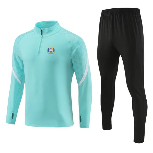 Royal Sporting Club Anderlecht Uomo abbigliamento sportivo casual per bambini tuta sportiva moda outdoor mezza cerniera giacca sportiva casual traspirante a maniche lunghe