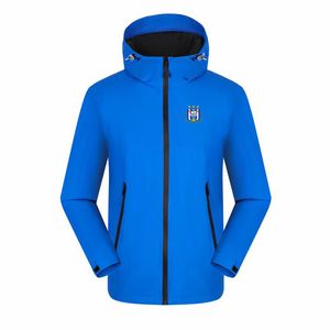 Royal Sporting Club Anderlecht Chaqueta de ocio para hombre Chaquetas de montañismo al aire libre Chaquetas impermeables cálidas para excursiones de primavera para deportes Hombres Mujeres Chaqueta de senderismo informal