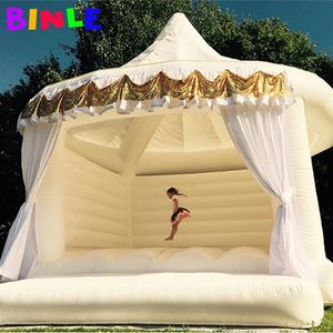 Royal White Wedding Bounce Huis Opblaasbaar Springkasteel Met Tent Moonwalks Jump Bouncer Luchtbed Voor Kinderen En Adults259i