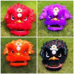 Rpyal Costume de mascotte de danse du lion pour enfants de 5 à 10 ans, accessoires de dessin animé en pure laine, sous-jeu drôle, tenue de défilé, robe de sport, fête traditionnelle, carnaval 233d