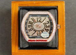 RRF Luxury horloges Vanguard Yachting V45 SC DT Rose Gold genereuze diamanten Miyota Automatische mechanische heren Watch Diamant Dial Rub6712231