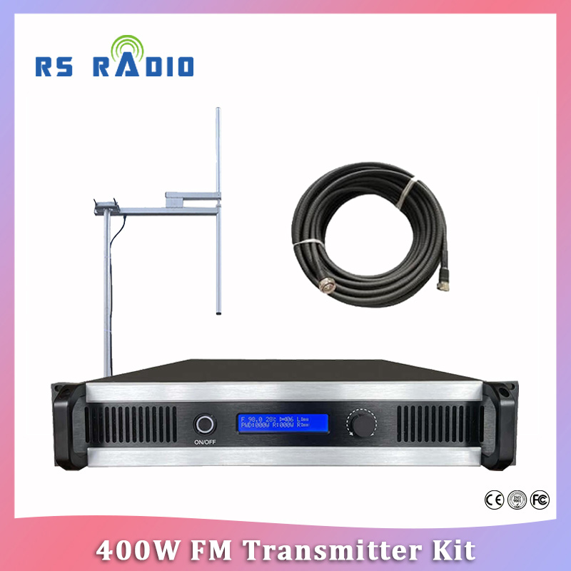 RS Rádio 400Watt transmissor de rádio fm 400w kit transmissor de transmissão fm