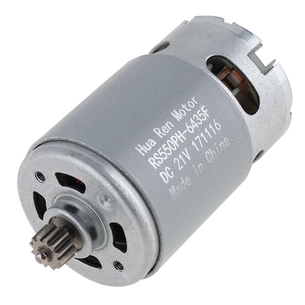 RS550 DC Motor 10.8V/12V/16.8V/18V/21 V Motores micro eléctricos con 9/11/12/14 Teeth de caja de engranaje de torque para destornillador de taladro