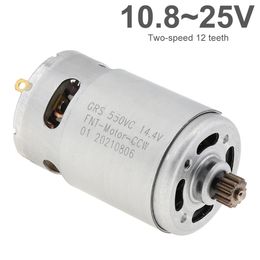 RS550 MOTEUR CC 12 dents 10.8V 14.4V 12V 16.8V 21V 25V 21500-29000 tr / min pour une perceuse / tournevis électrique avec deux vitesses