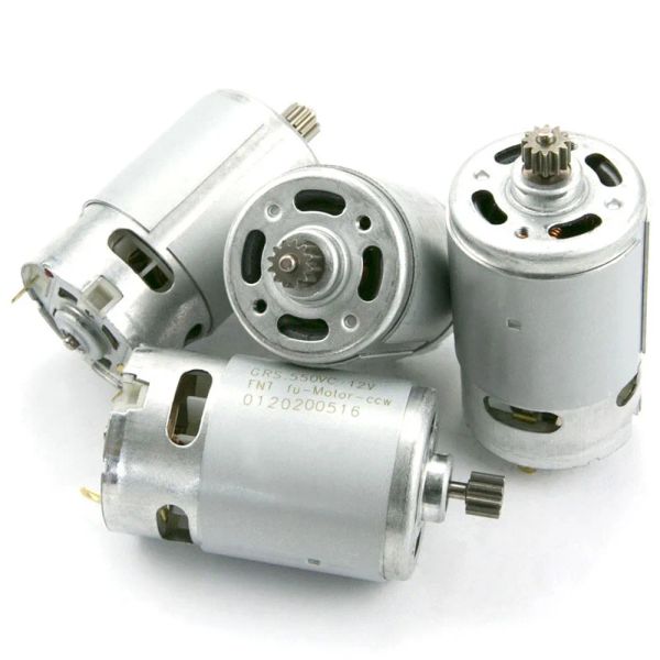 RS550 DC Motors 10.8V/12V/14.4V/18V/21 V Motor de taladro sin dientes 9/11/11/13/14/15 Caja de engranaje de torque de alto nivel para taladro eléctrico