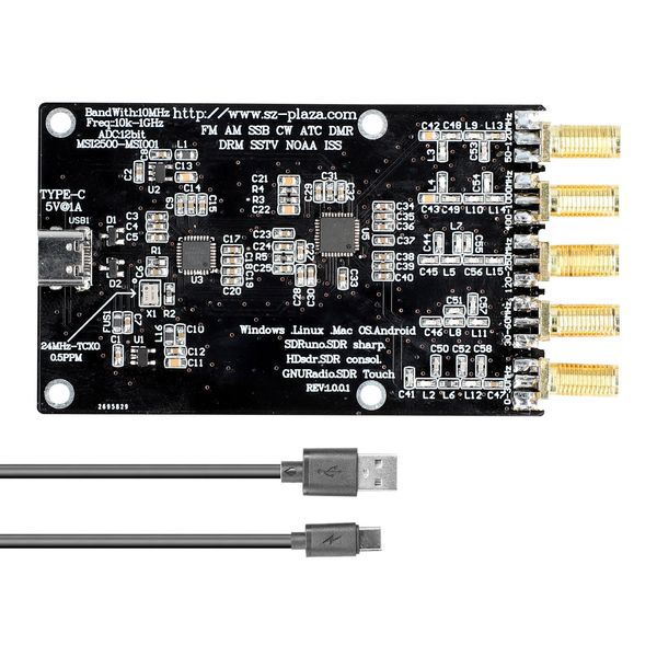 Circuit RSP1 Msi2500 Msi001 Récepteur SDR simplifié 10kHz-1GHz Circuit de module de réception radio amateur DIY Accessoires électroniques