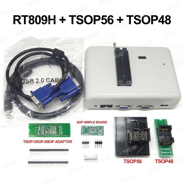 Freeshipping RT809H EMMC-Nand FLASH Programmer + TSOP56 Adapter + TSOP48 Adapter CON CABELS EMMC-Nand Envío gratis