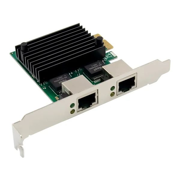 RTL8125 PCI-E X1 2.5G haute vitesse double Ports RJ45 adaptateur LAN carte réseau contrôleur Ethernet e-sports