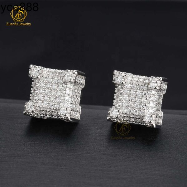 RTS bijoux étalons de boucles d'oreille Shine D Color VVS Moisanite Diamond925 VVS de luxe en argent sterling