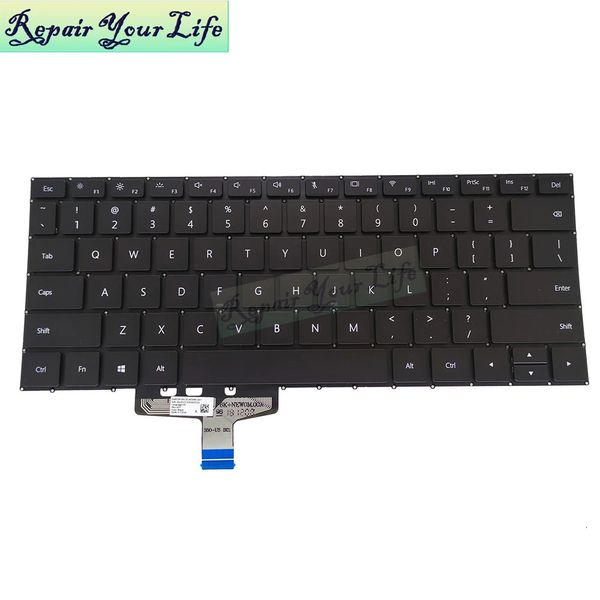 RU Russian US Ararabic Keyboards para MateBook 13 WRTW19 WRTW29 WRTBWFH9L WAH9L WFE9L HNW19R Tecillos de reemplazo 231221