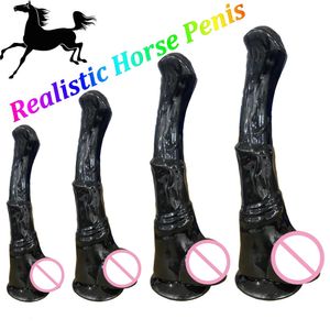 Rubber Dier Penis Zwart Paard Dildo Billen Masturbator Lesbische Butt Plug Realistische Monster Cock Adult Sex Accessoires 240126