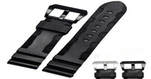 Rubberen band voor Panerai Watch Silicone Riem pols horlogebanden zwart 2426mm2870852