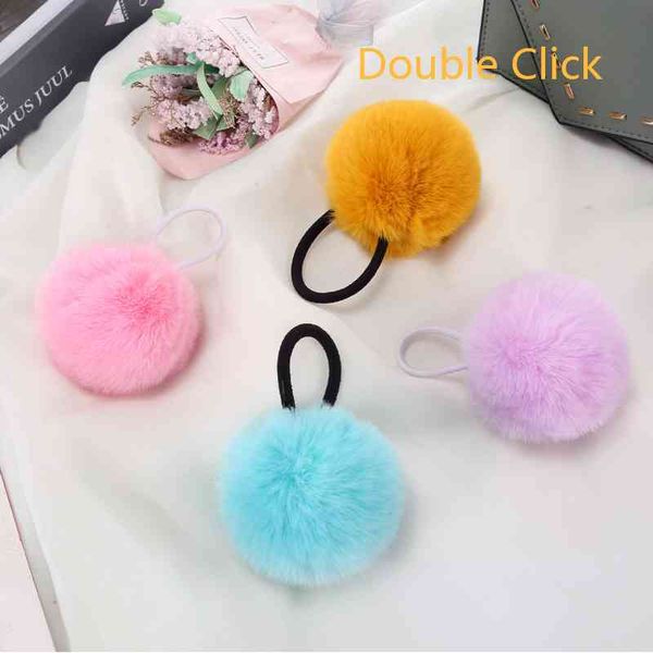 Bande de caoutchouc servir gratuit DHL boule de fourrure en peluche porte-clés 8 cm charme pompon porte-clés femmes sac à main pendentif porte-clés porte-clés de voiture accessoires de mode