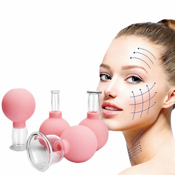 Caoutchouc Visage Masseur Vide Coupe Visage Peau De Levage Coupes Du Visage Anti Cellulite Coupe Anti-Rides Coupe Thérapie Outil Facial w3Kn #