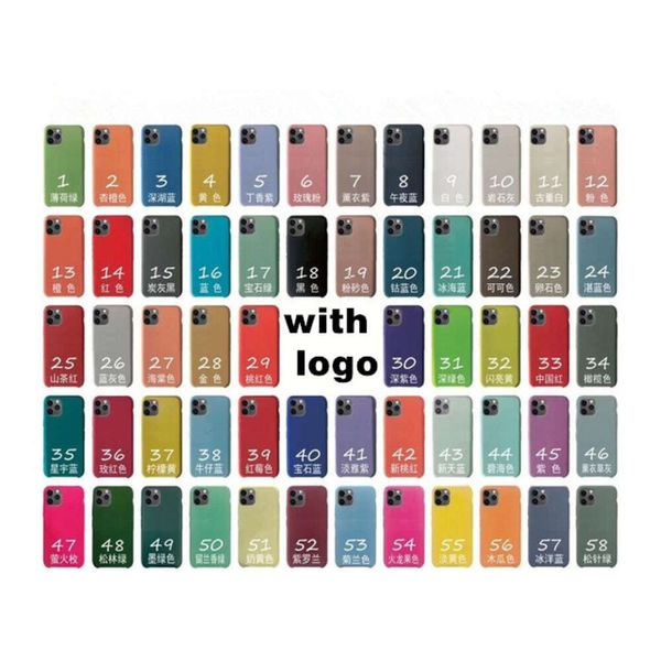 Caoutchouc pour Iphone 13 Pro 12 11 XS Max Coque de téléphone en silicone liquide antichoc