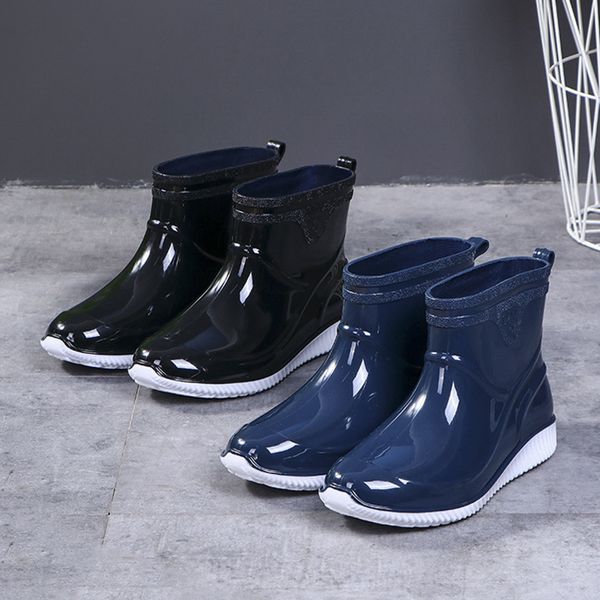 Zapatos de goma para hombre, Botas de lluvia, botines, botas de trabajo de pesca y seguridad para marido, botas de goma impermeables, zapato Chuva