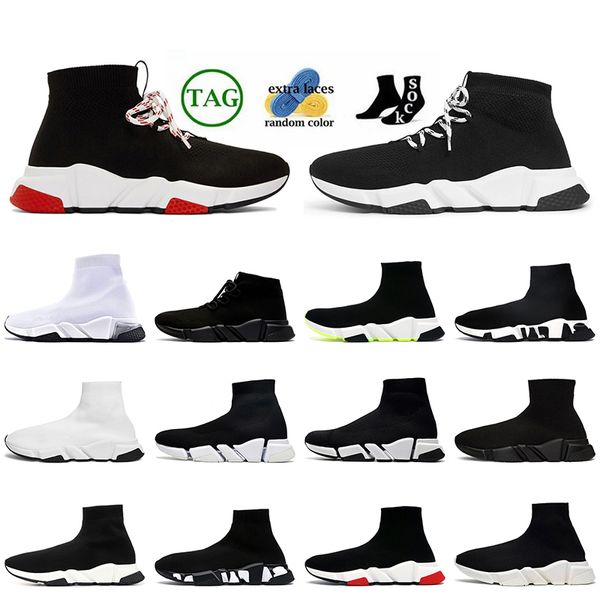 Caoutchouc Speeds 2.0 Rouge Blanc Noir Bas Femmes Hommes Designer Chaussettes Occasionnelles Chaussures En Gros OG Baskets Tricot Baskets Plateforme Mocassins Coureurs Taille 36-45