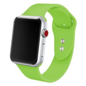 Rubberen sportbandbanden voor Apple Watch 7/6/SE/5/4 -riem voor IWatch Silicone Soft Breathable Vervanging 38 mm 42 mm 40 mm 44 mm 41 mm 45 mm Watchband