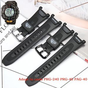 Bracelet en caoutchouc adapté à Casio Protrek PRG240 PRG40 PAG40 Pathfinder Series, bracelet étanche en résine pour hommes, accessoires de montre 240116