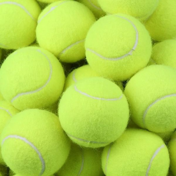 Balle de Tennis en caoutchouc 3 pièces haute élasticité résistant en caoutchouc Tennis entraînement sport Massage Tennis balle de jeu professionnel 240304