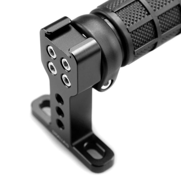 Poignée supérieure en caoutchouc avec Base de chaussure froide pour caméra DSLR Cage caméscope vidéo stabilisation d'action universelle