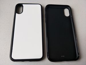 Rubber TPU Sublimation Phone Case voor iPhone 12 11 PRO XS MAX / XR / 6 7 8 Plus + lege aluminiumplaat 5 stuks / partij