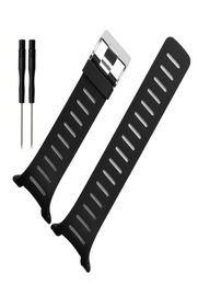Band de montre en caoutchouc pour Suunto T1 T1C T3 T3C T3D T4C T4D Smart Watch Black Bandle Bands de poignet en silicone36351507159674