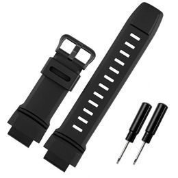 Rubber Polsband Voor Casio PROTREK PRG-260/270/550/250 PRW-3500/2500/5100 Vervanging Zwarte armband 18mm Siliconen Horlogebanden