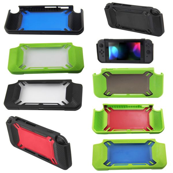 Cubierta protectora de goma recubierta de goma Slim Snap-on Bumper TPU Estuche rígido Contraportada para NS Switch DHL FEDEX EMS ENVÍO GRATIS