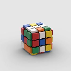Rubik's Cube Building Block Toy Small Particle Assembling Cube Model